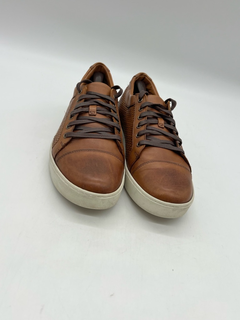 Allen Edmonds Perth Mens Size 11D Brown Woven Leather Derby Dress Sneakers Shoes